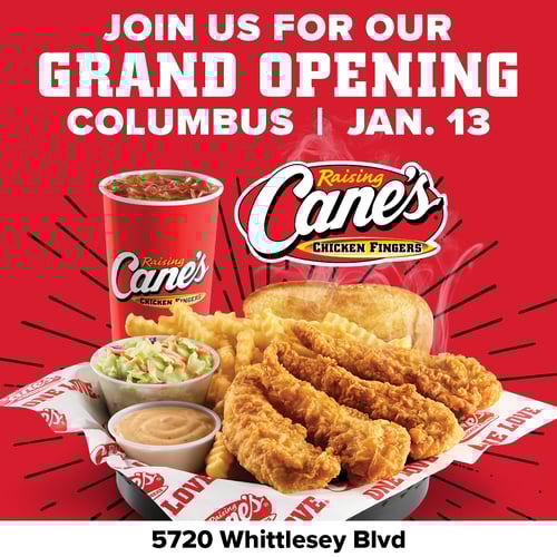 Raising Cane's is Coming Soon to Columbus.