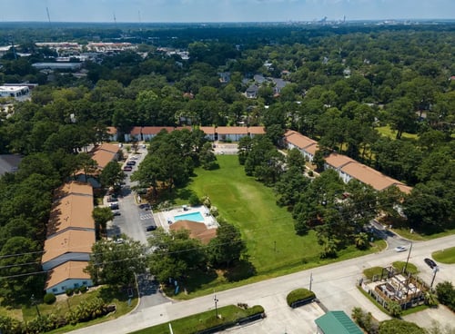 An aerial view at Retreat at Savannah Apartments, Savannah 31404