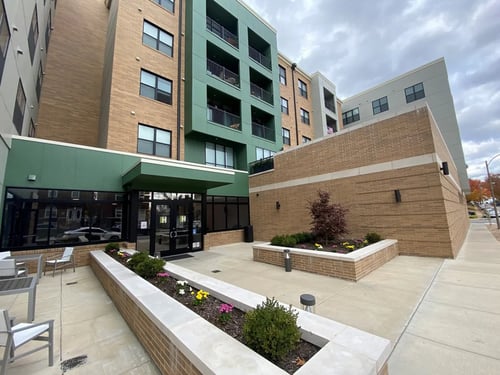 Front Entrance at Hibernia Apartments in St Louis, MO 63139