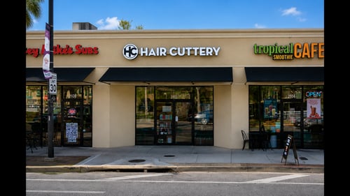 Outside the Hair Cuttery salon in  Orlando