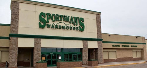 The front entrance of Sportsman's Warehouse in Cheyenne