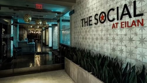 The front signage The Social at Eilan restaurant.