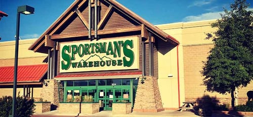 The front entrance of Sportsman's Warehouse in Bozeman