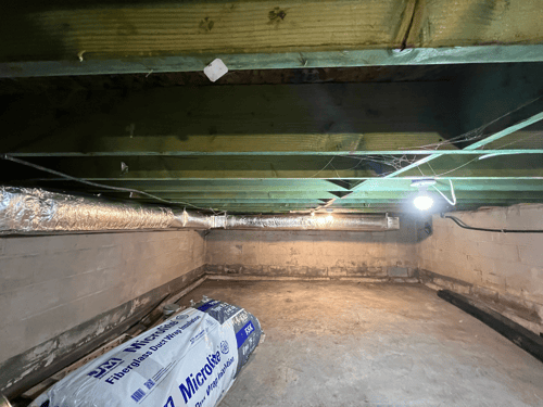 Duct replacement in the crawlspace