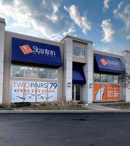 Storefront at Stanton Optical store in Mishawaka, IN 46545
