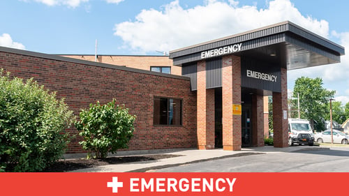 Exterior image of the Emergency Department at Rochester Regional Health United Memorial Medical Center in Batavia, NY