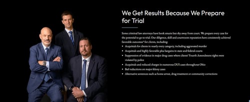 Goldberg Dowell group photo - We get results because we prepare for trial