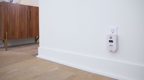 Carbon Monoxide Detector on the wall.