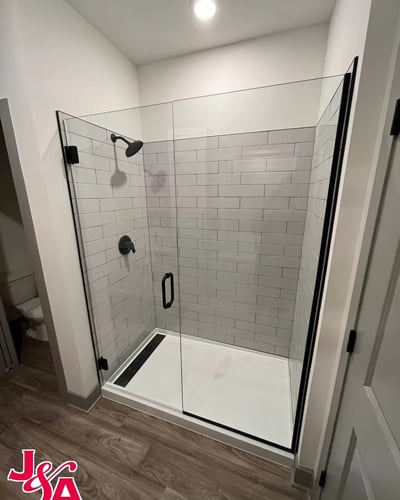 Walk-in shower by J & A Glass