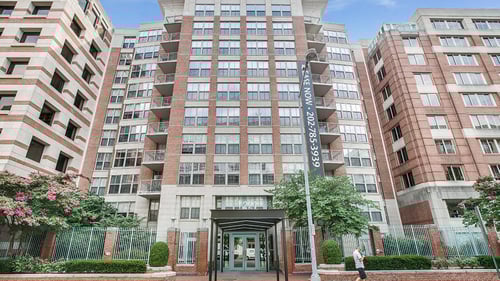 Building exterior at West End Residences in Washington, D.C. 20037