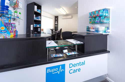 Reception desk at Bupa Dental Care Knebworth