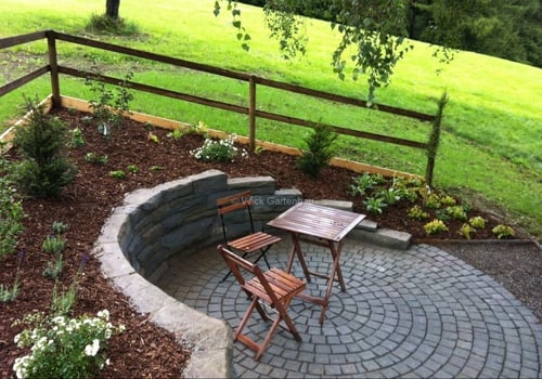Wick Gartenbau GmbH, Rehetobel - Sandstein Sitzplatz