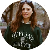 woman wearing sweatshirt