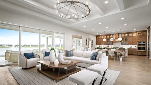 Open-concept living spaces with ample natural light