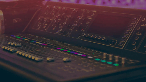 audio mixing board