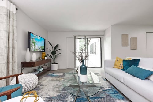 Living room at Kinley Lofts, Knoxville, TN