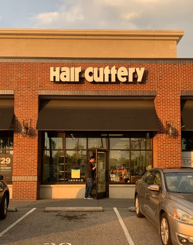 The front entrance of Hair Cuttery at Marketplace at Tech Center.