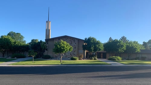 Church building exterior of The Church of Jesus Christ of Latter-day Saints located at 80 W Center St in Gunnison, UT.