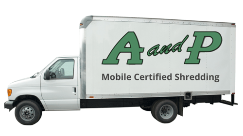 A and P truck isolated on white background