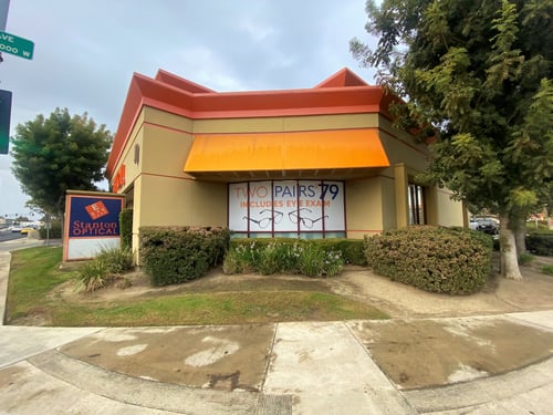 Storefront at Stanton Optical store in Visalia, CA 93277