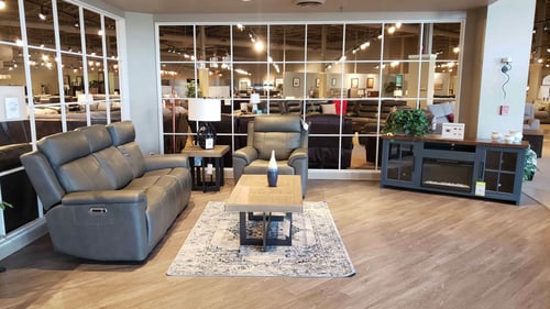 Sioux City Slumberland Furniture living room display