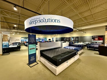 Sleep solutions gallery at Slumberland Furniture Champaign.