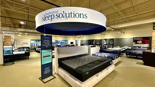 Sleep solutions gallery at Slumberland Furniture Champaign.