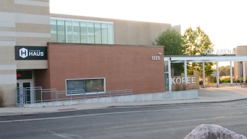 Twin Cities Orthopedics and Training HAUS Shakopee physical therapy entrance at the Shakopee Ice Arena