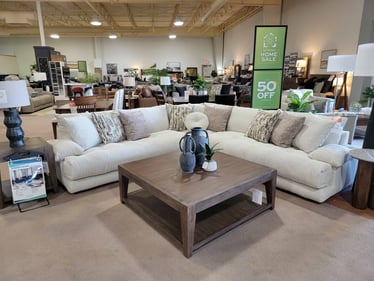 Kearney Slumberland Furniture white sectional