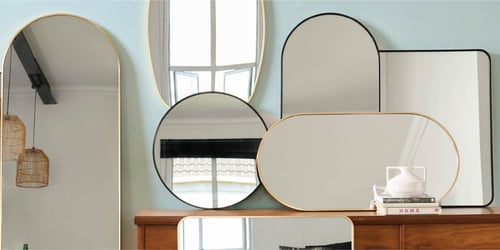 Assortment or elegant mirrors
