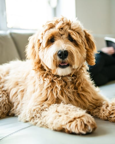 dog on couch