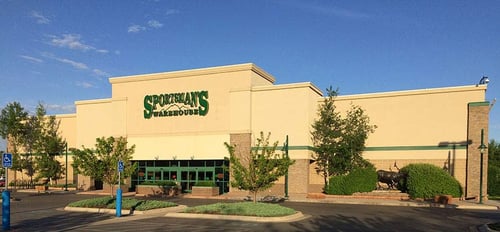 The front entrance of Sportsman's Warehouse in Missoula