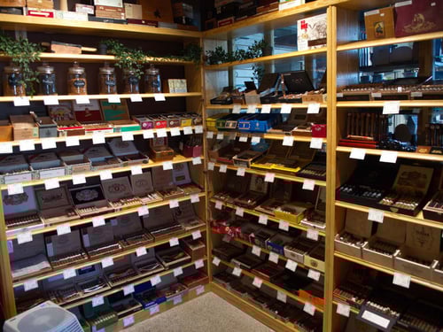 Gigantic walk-in humidor with the finest cigars in Elizabeth City, North Carolina