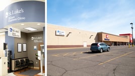 St. Luke's QCare signage, pictures exterior and interior