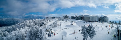 Aerial View of Skidder Slope on Snowshoe Mountain