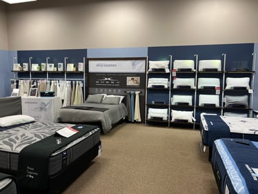 Top of Bed at Slumberland Furniture Store in Hibbing,  MN