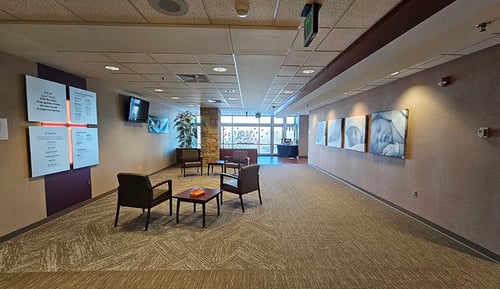 View of the family waiting room