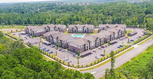 Aerial view at McKenzie Park Apartments in Little Rock