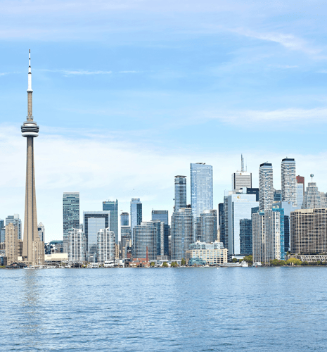 A view of Toronto on the water.