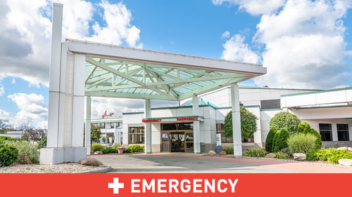Exterior image of Emergency Department at Rochester Regional Health Unity Hospital