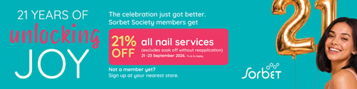 21 years. 21% off. Nail joy unlocked. ???