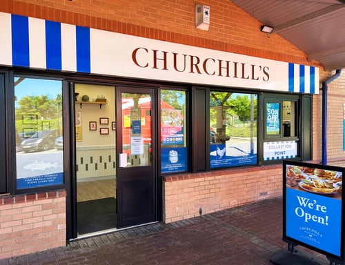 Award-winning, sustainably sourced Fish & Chips at Churchill's fish & chip, Milton Keynes
