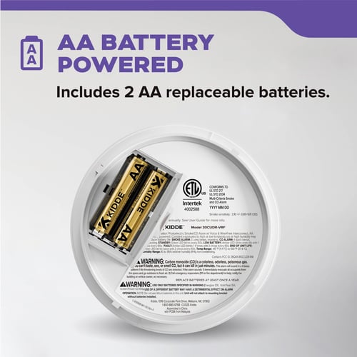 AA Battery Powered - Includes 2 AA replaceable batteries