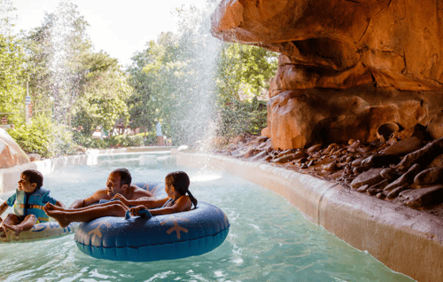 Cross Country Creek attraction at Blizzard Beach Water Park in Orlando FL
