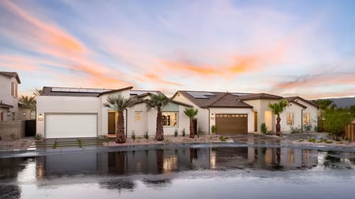 Street view of model homes in Del Webb Explore Palm Desert by Del Webb in Palm Desert, CA.