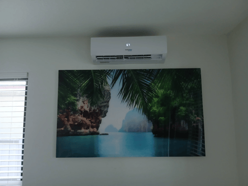 Ductless AC installation