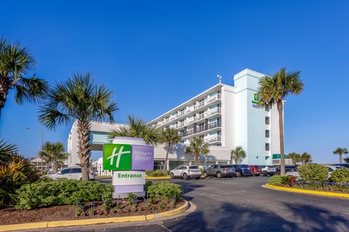 Entrance to the beautiful Holiday Inn Oceanfront Surfside Beach