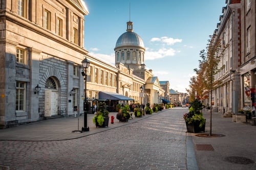 A street in Old Port of Montreal.