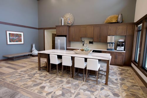 A snack bar in the Lodge is available for residents during the day and evening.