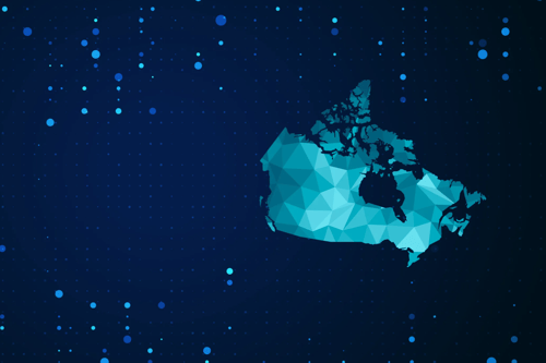 Map of Canada.